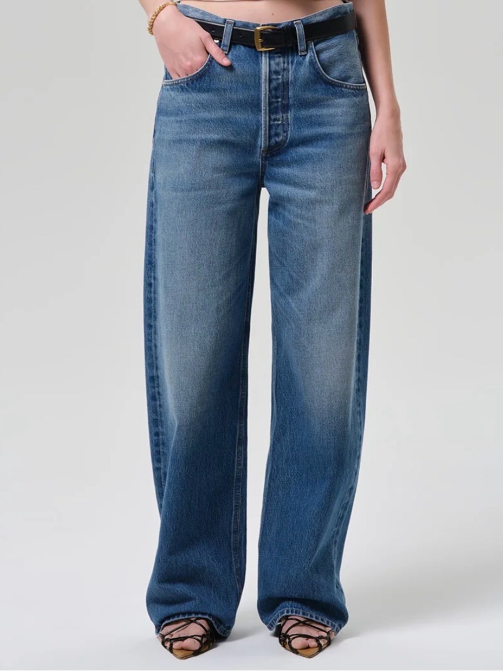 Citizens Of Humanity Wide-Leg Flare Jeans in Faded Blue